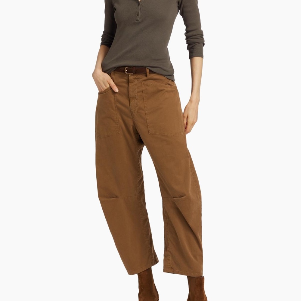 Nili Lotan Shon Pant rust NWT 2 brown barrel